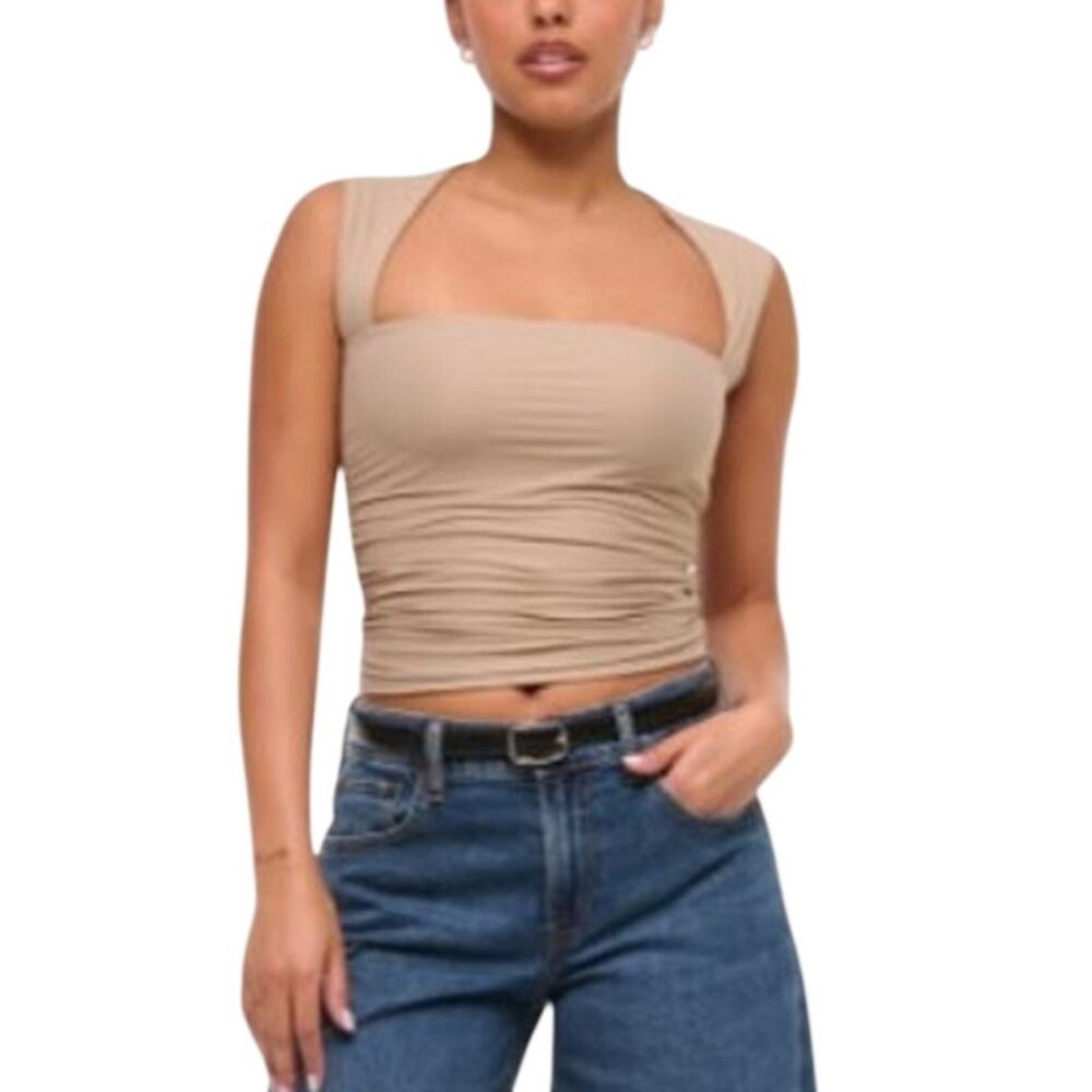 NEW Abercrombie The A&F Ava Soft Matte Seamless Top XL
